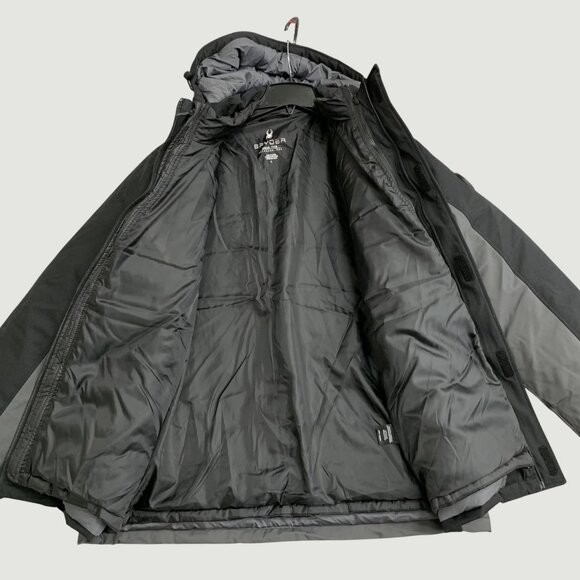Spyder 3 in 1 Men's L Black & Gray Performance Ski Jacket With Hood JCK41 - Picture 8 of 10